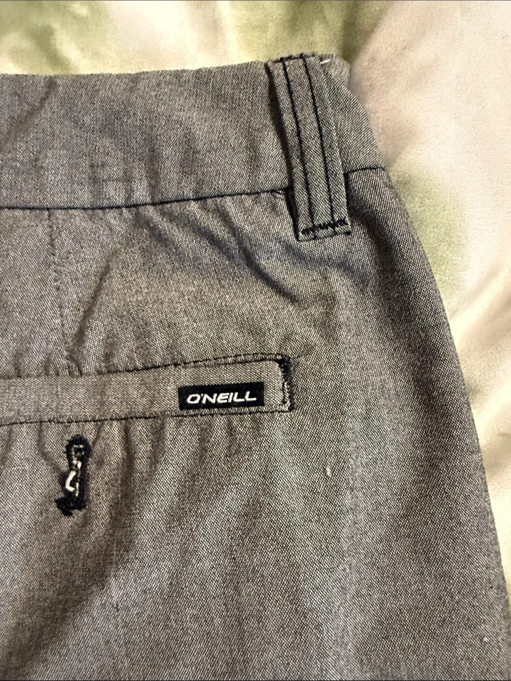 O'Neill Men's Flat-Front Gray Chino Shorts